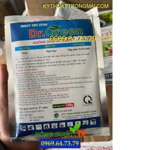 THUỐC TRỪ BỆNH DR GREEN 800WP – ĐẶC TRỊ NẤM BỆNH, SƯƠNG MAI TRÊN DƯA HẤU, THÁN THƯ HẠI XOÀI