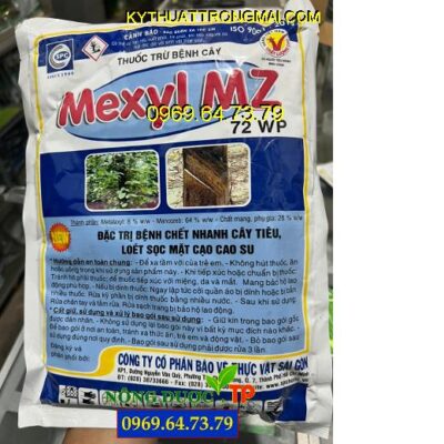 THUỐC TRỪ BỆNH MEXYL MZ 72WP – Đặc Trị Chết Nhanh Cây Tiêu, Loét Sọc Mặt Cạo Cao Su